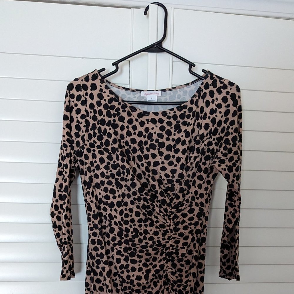 Ingrid & Isabel Leopard Maternity Dress